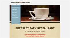 Desktop Screenshot of pressleyparkrestaurant.com
