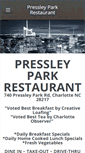 Mobile Screenshot of pressleyparkrestaurant.com